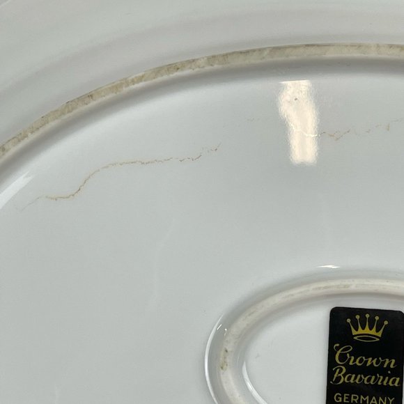 Crown Bavaria Juliette Oval Serving Platter 13" Floral Made in Germany - Picture 8 of 8
